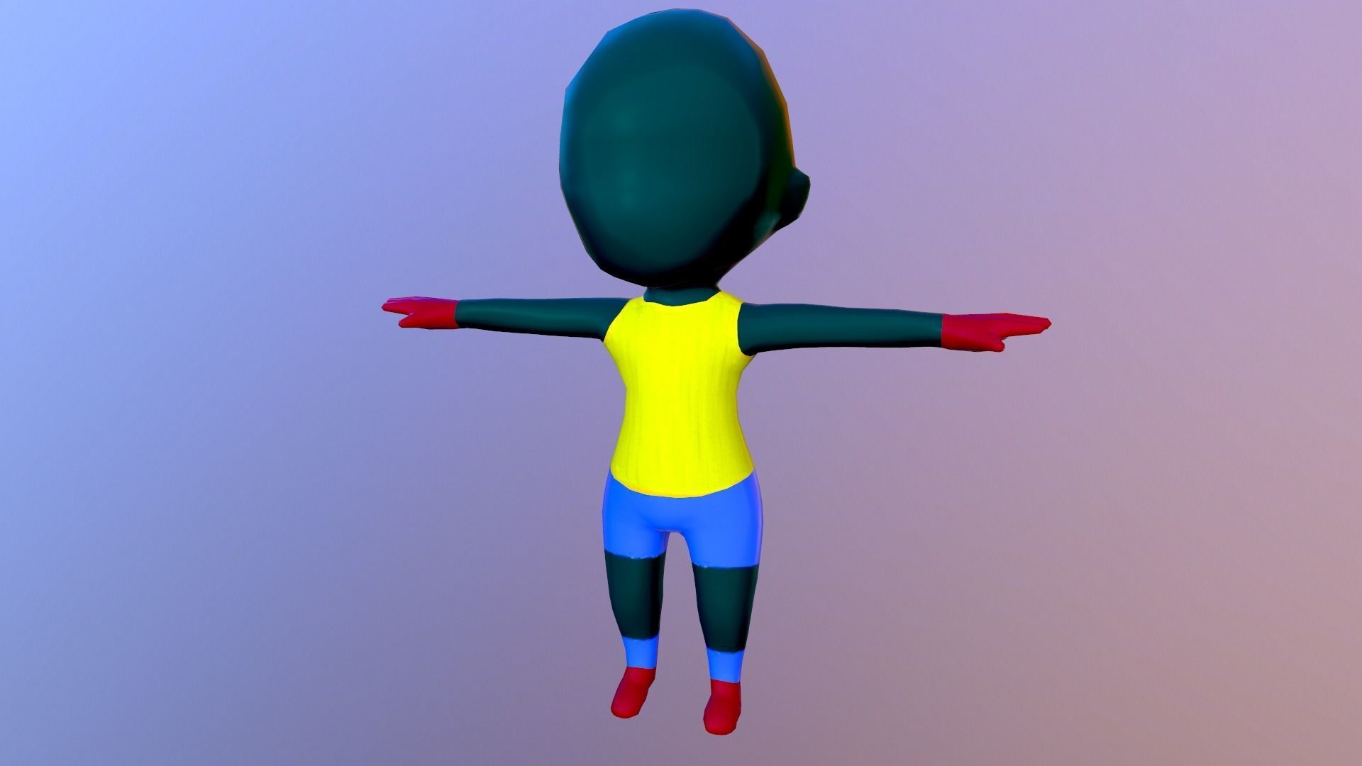 LOW POLY FUN RACE 3D KID CHARACTER Pack android game Low-poly 3D model_3