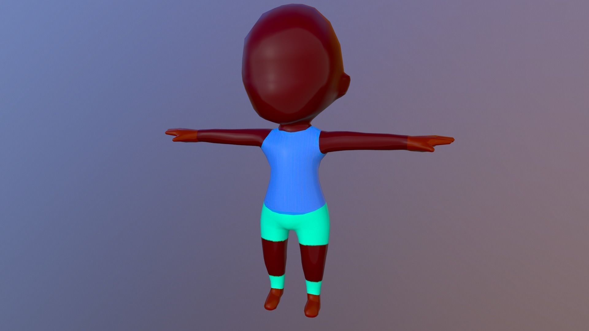 LOW POLY FUN RACE 3D KID CHARACTER Pack android game Low-poly 3D model_4