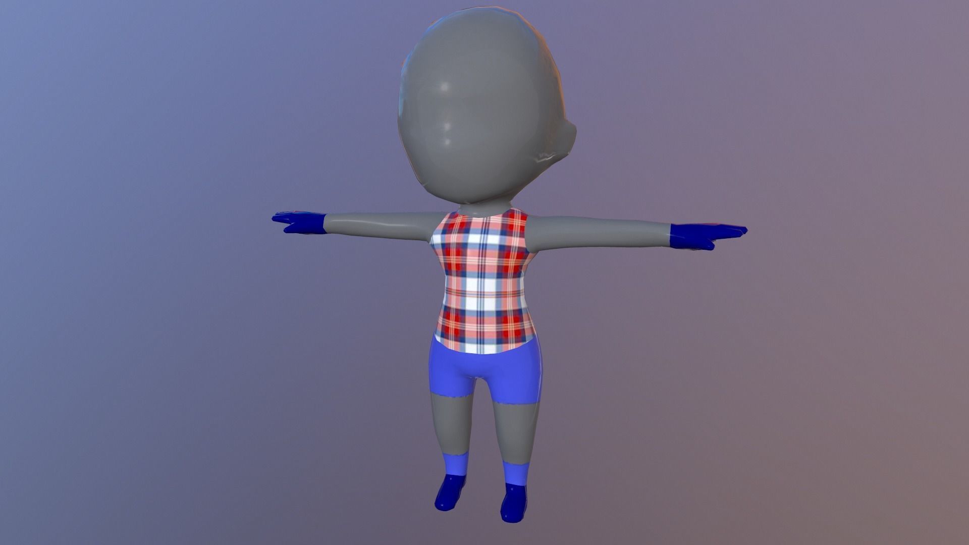 LOW POLY FUN RACE 3D KID CHARACTER Pack android game Low-poly 3D model_7