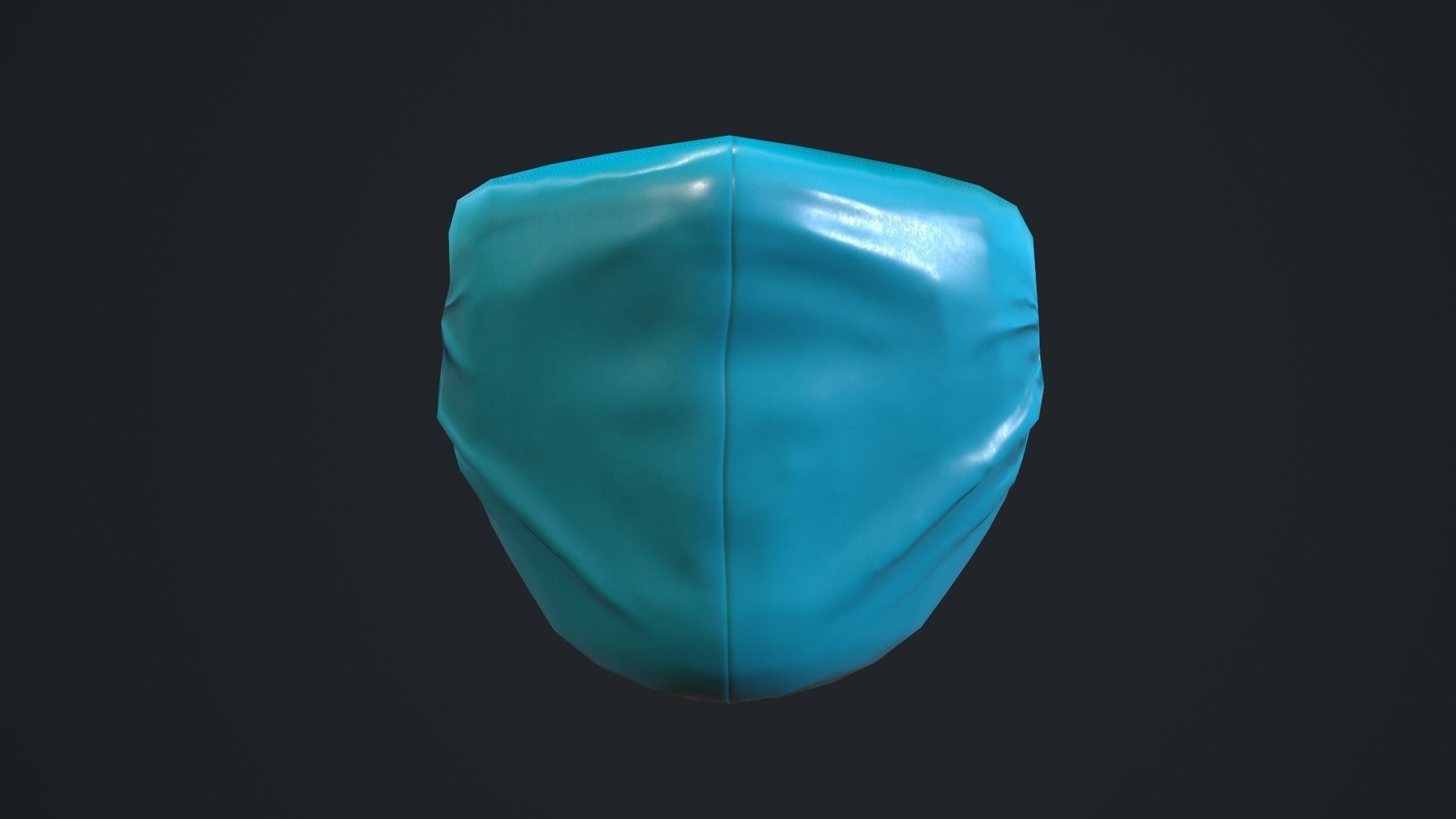 Medical mask Low-poly 3D model_2