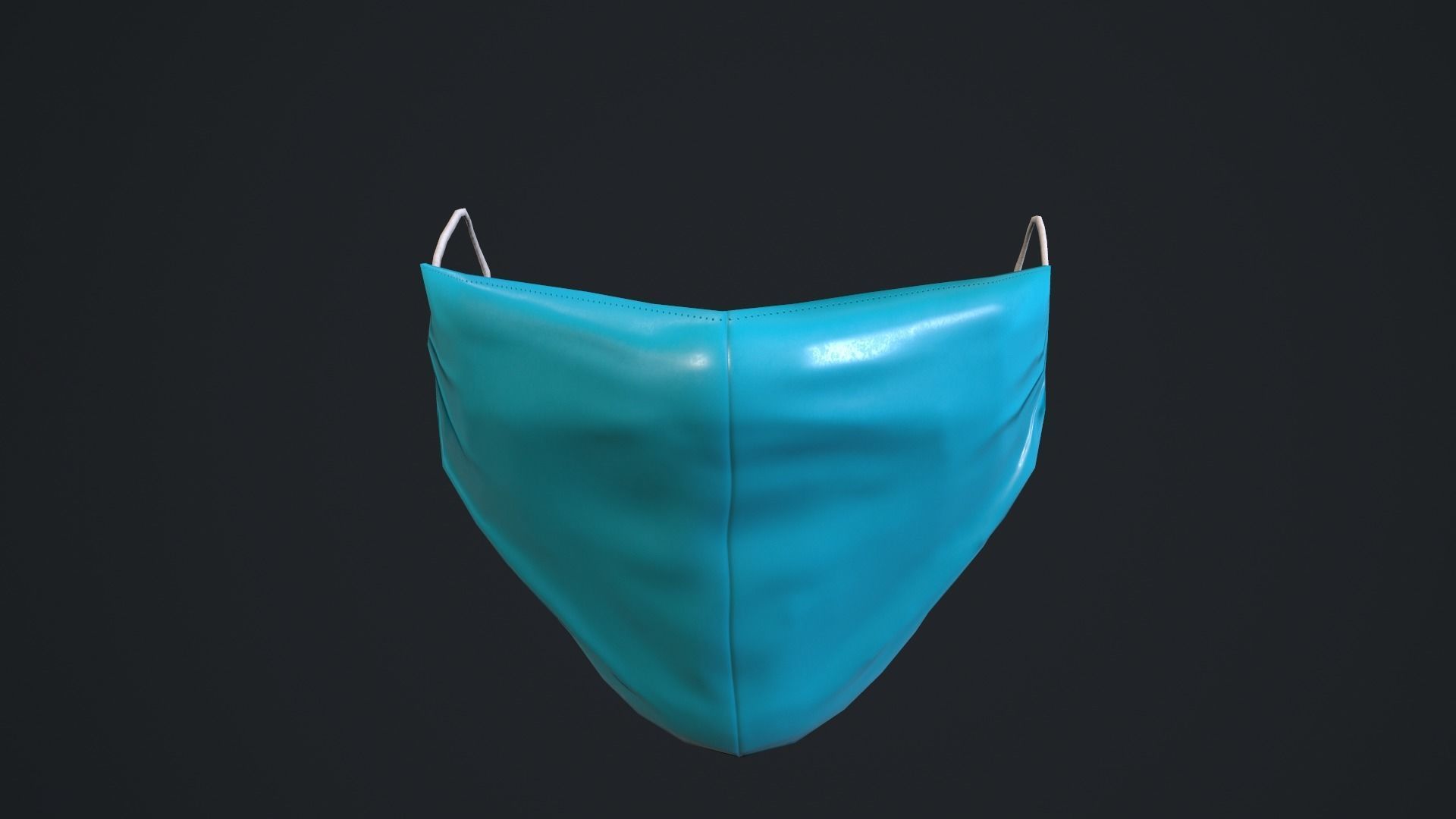 Medical mask Low-poly 3D model_3