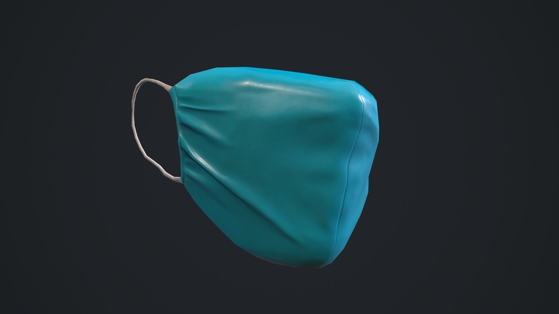 Medical mask Low-poly 3D model_5