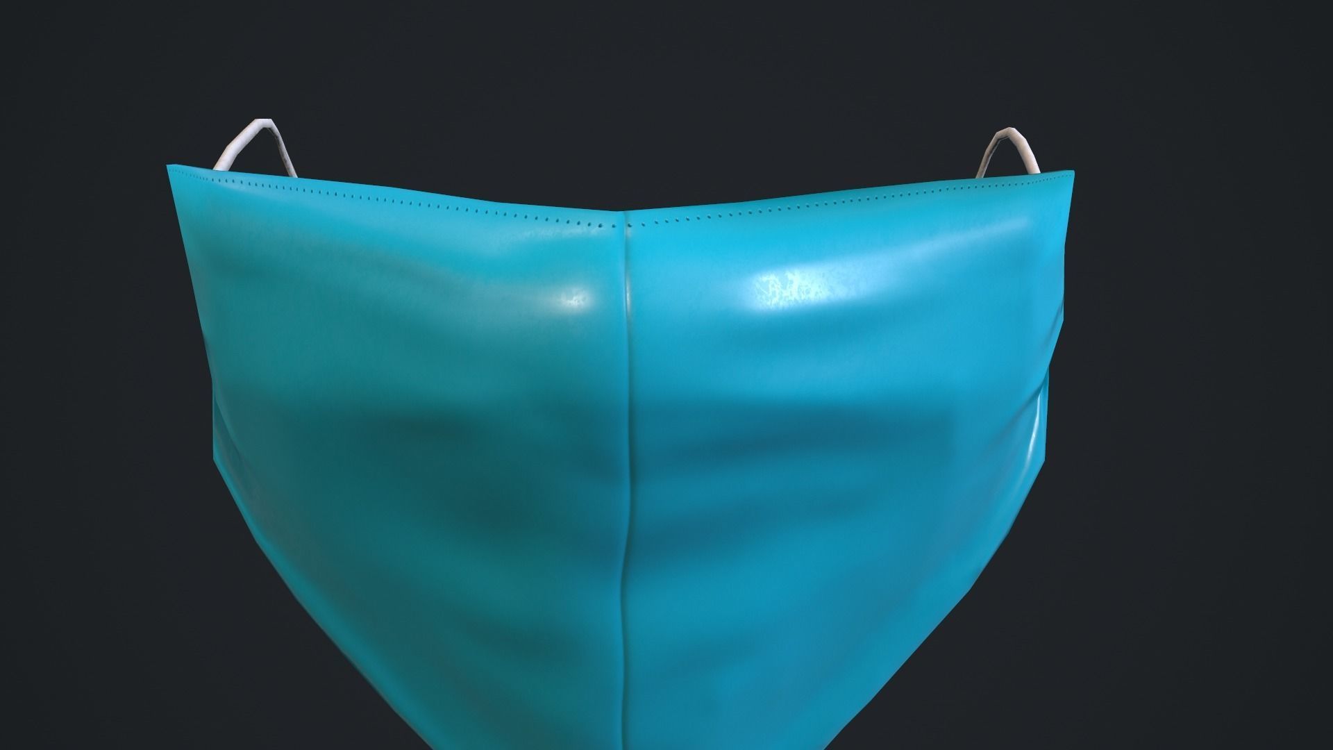 Medical mask Low-poly 3D model_4