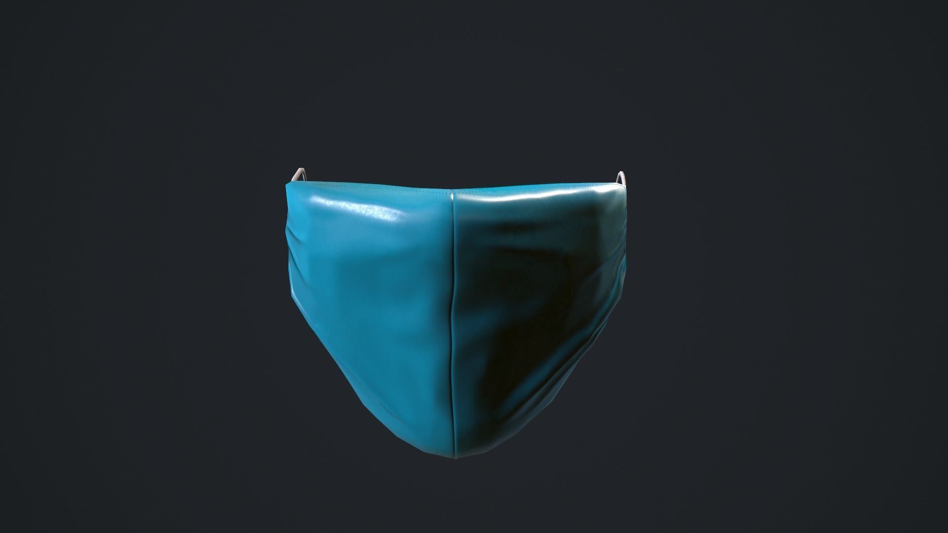 Medical mask Low-poly 3D model_11