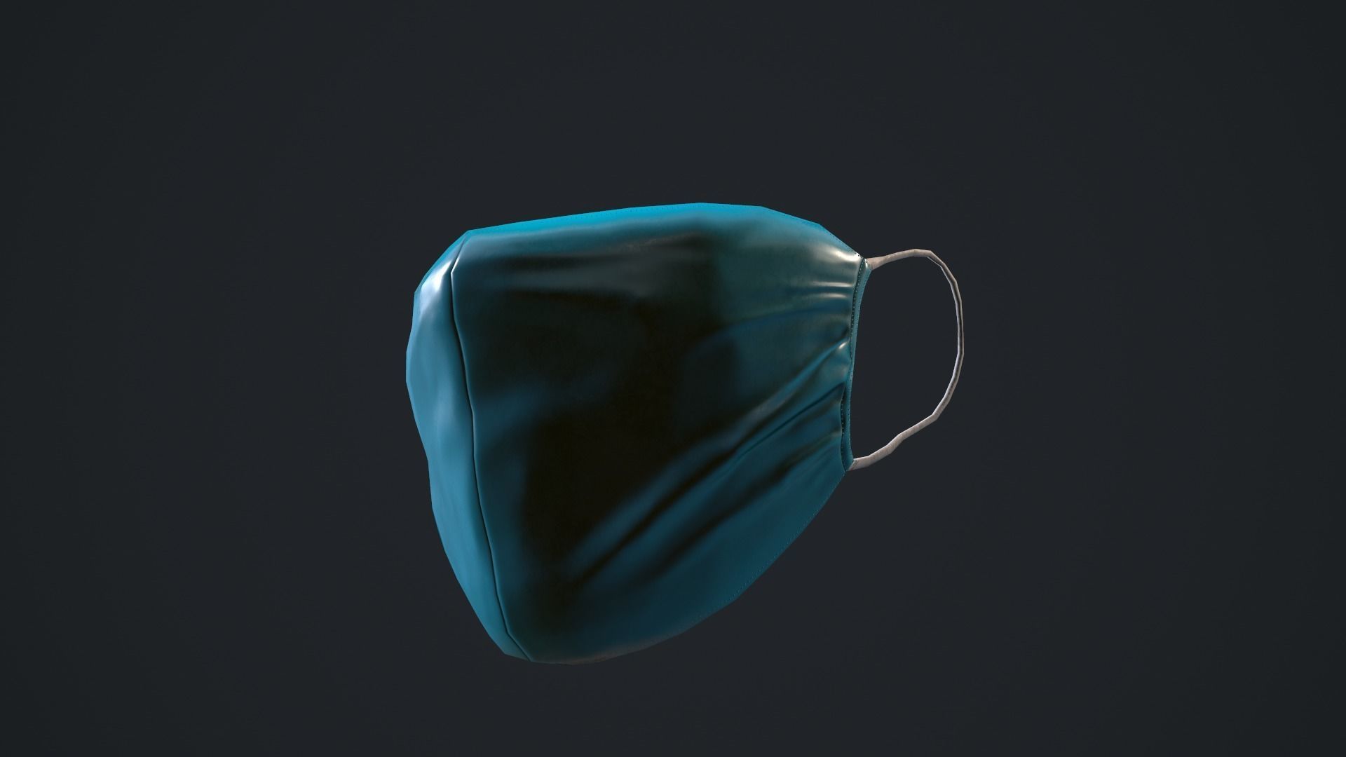 Medical mask Low-poly 3D model_12