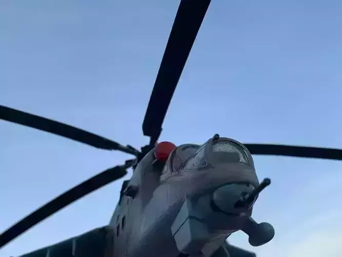 HIND MI24 RUSSIAN HELICOPTER - SCALE MODEL -  ASSEMBLY KIT  3D print model