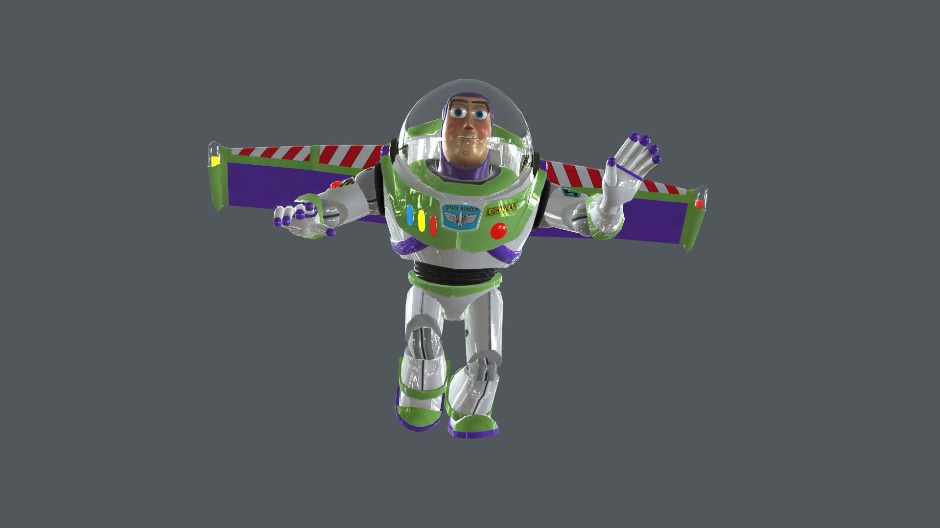 BUZZ-005 Run for your life Low-poly 3D model_2