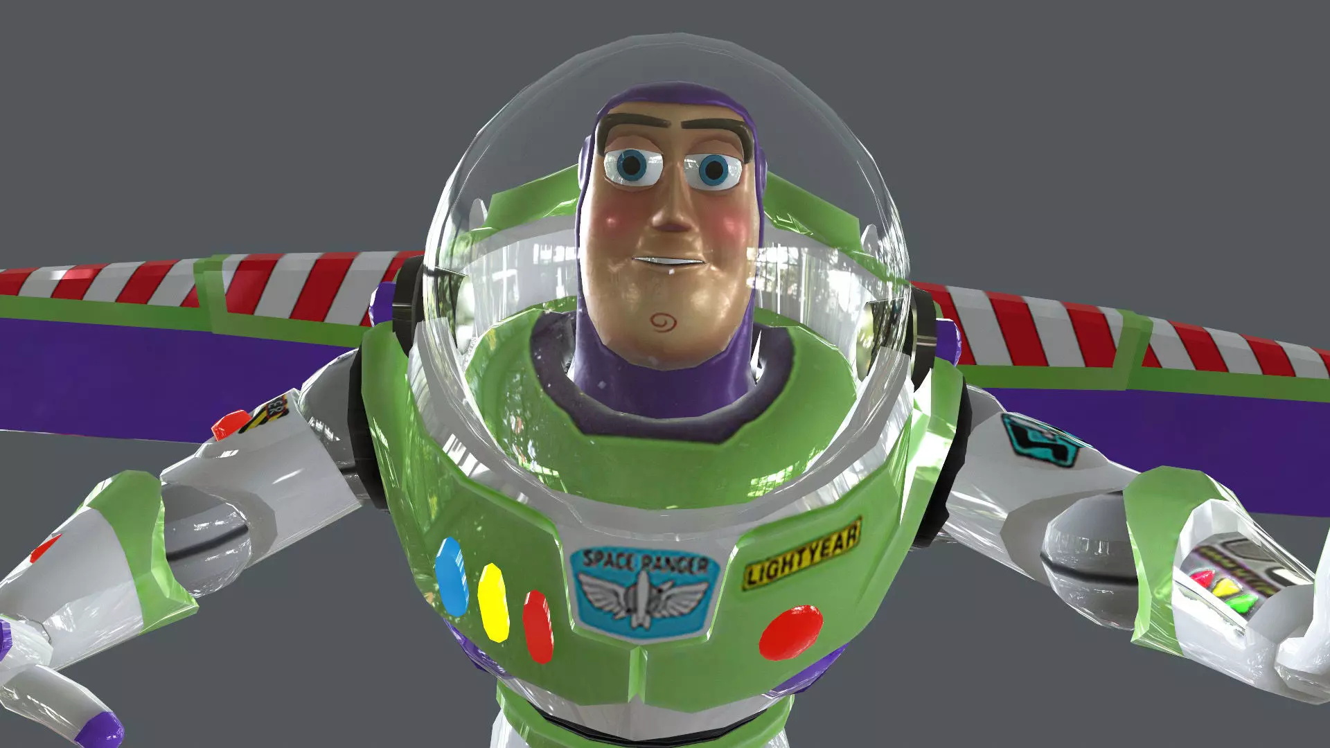 BUZZ-005 Run for your life Low-poly 3D model_0