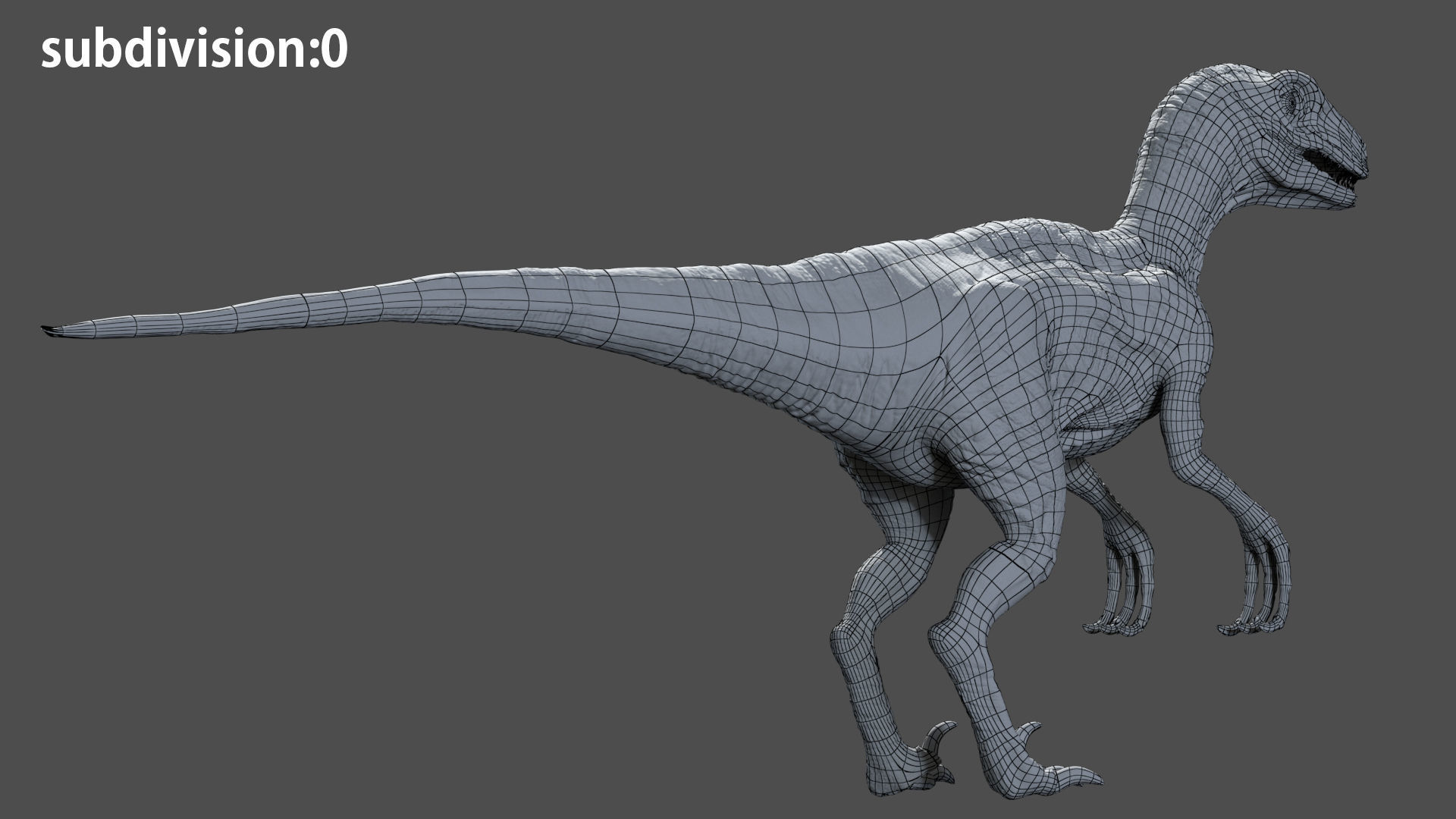 Velociraptor Animated Rigged 3D model Low-poly 3D model_18