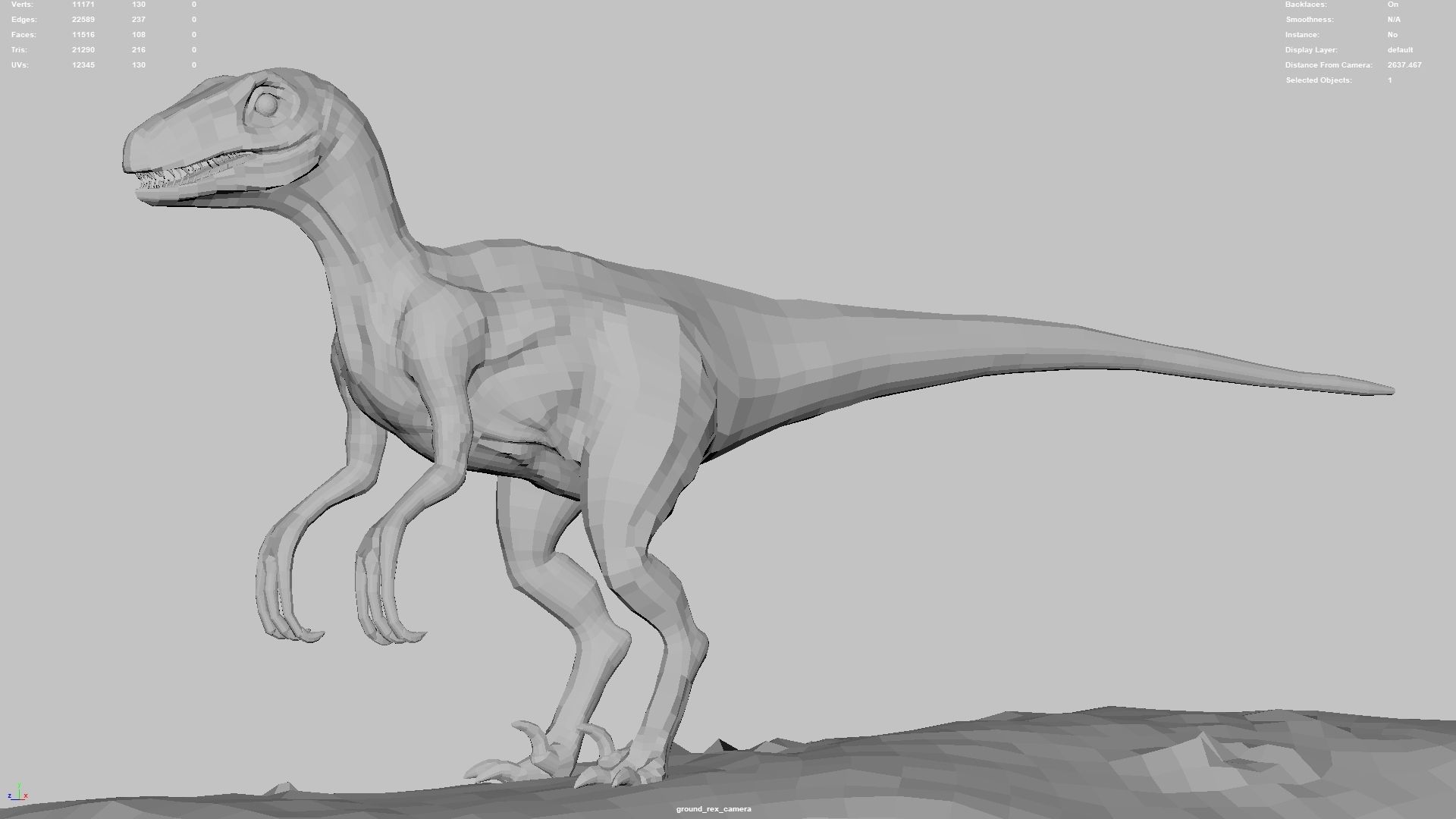 Velociraptor Animated Rigged 3D model Low-poly 3D model_15