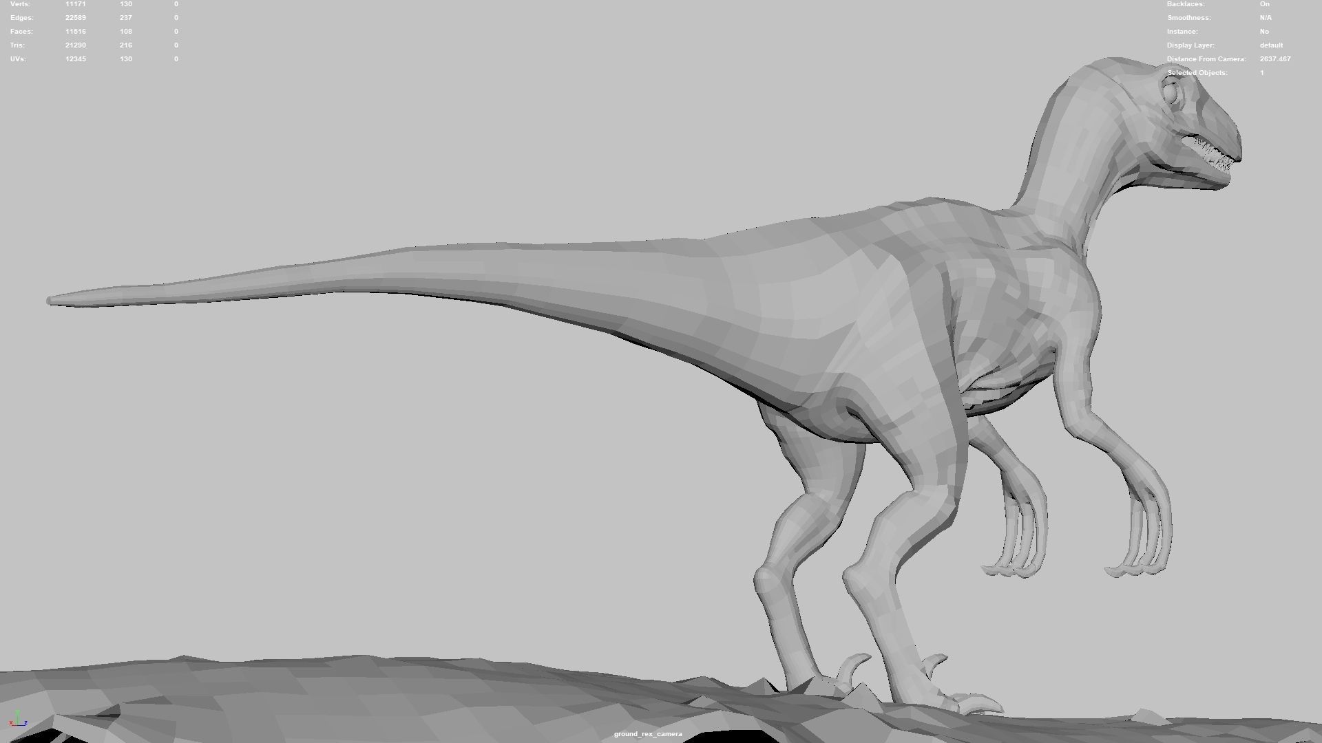 Velociraptor Animated Rigged 3D model Low-poly 3D model_16