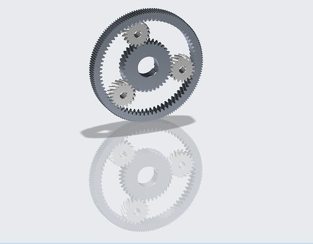Planetary gear Low-poly 3D model