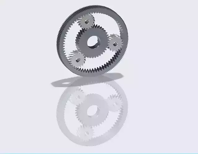 Planetary gear Low-poly 3D model