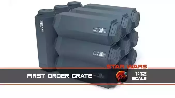Star Wars First Order crate 1-12 scale Blackseries Free 3D print model