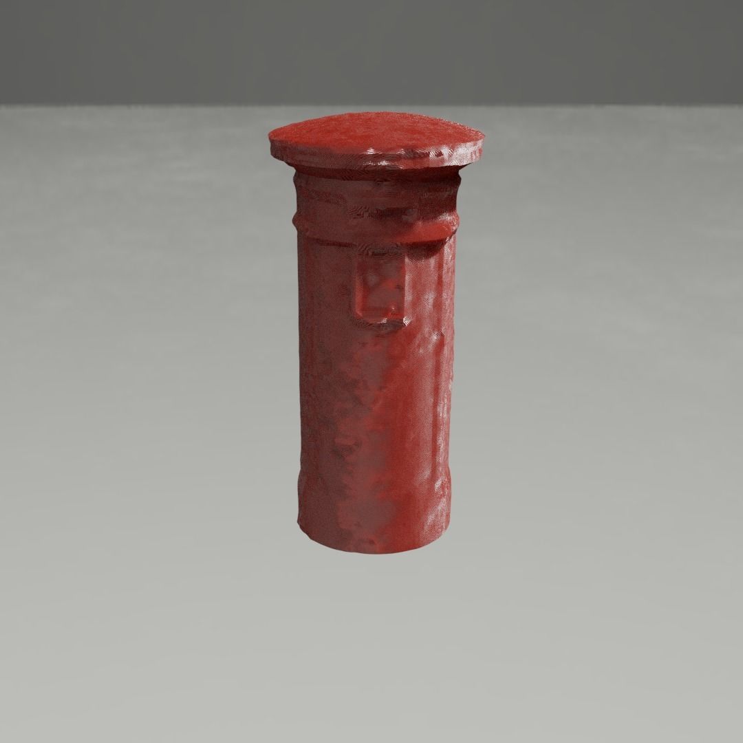 Photoscanned London Mail Post Service Box Free 3D print model_6
