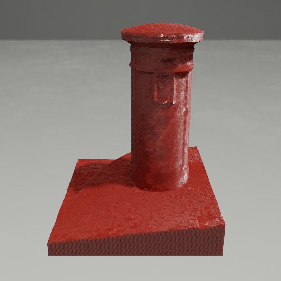 Photoscanned London Mail Post Service Box Free 3D print model_3