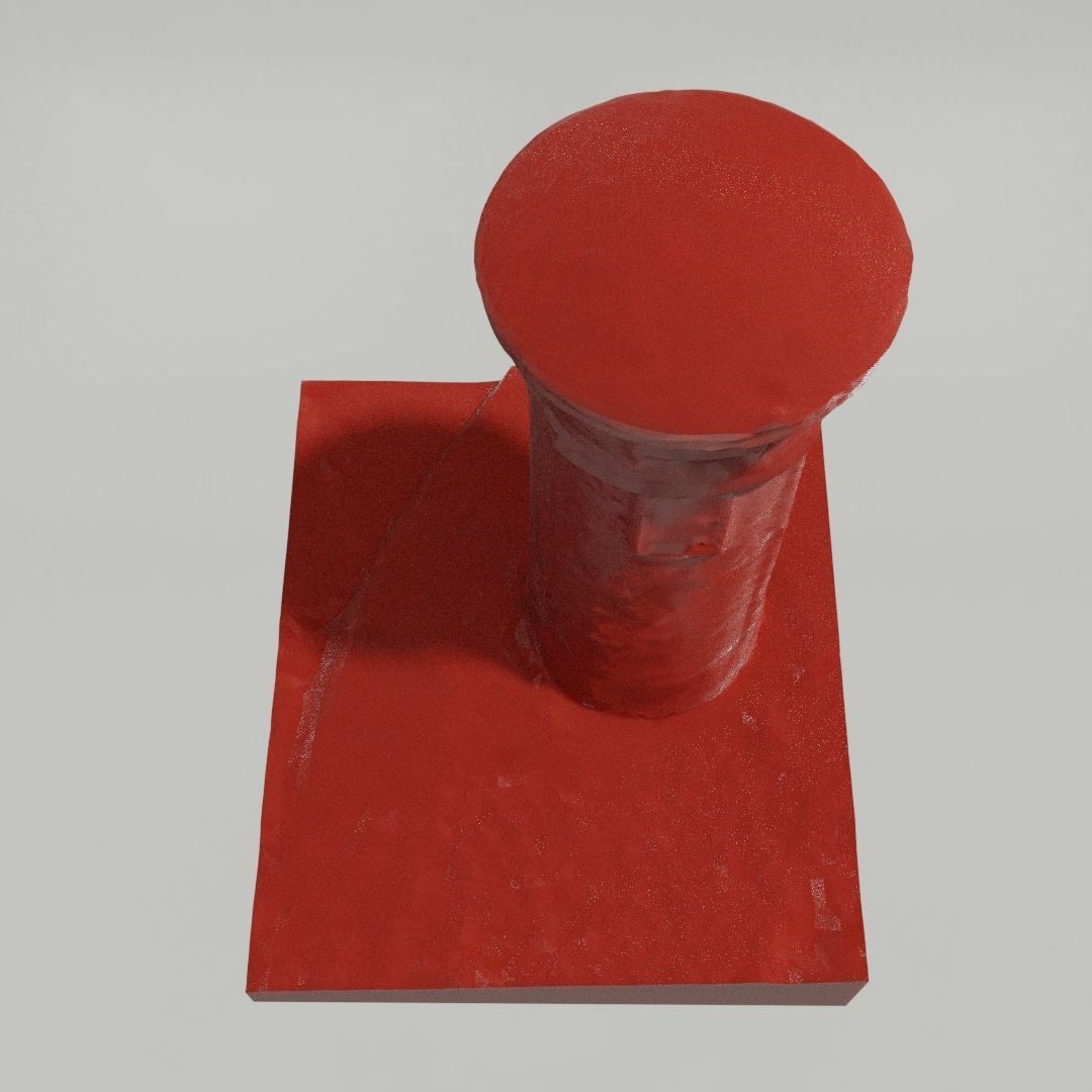 Photoscanned London Mail Post Service Box Free 3D print model_7