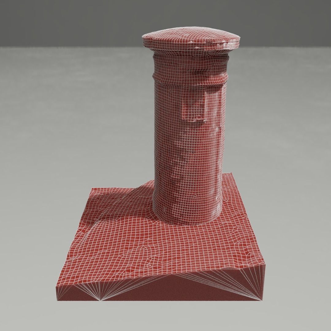 Photoscanned London Mail Post Service Box Free 3D print model_4