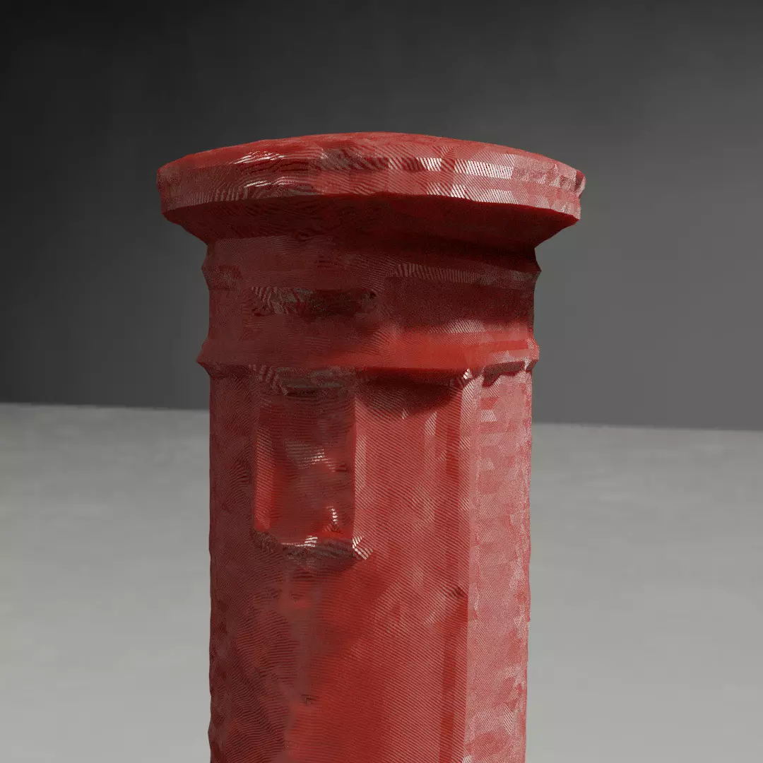 Photoscanned London Mail Post Service Box Free 3D print model_0