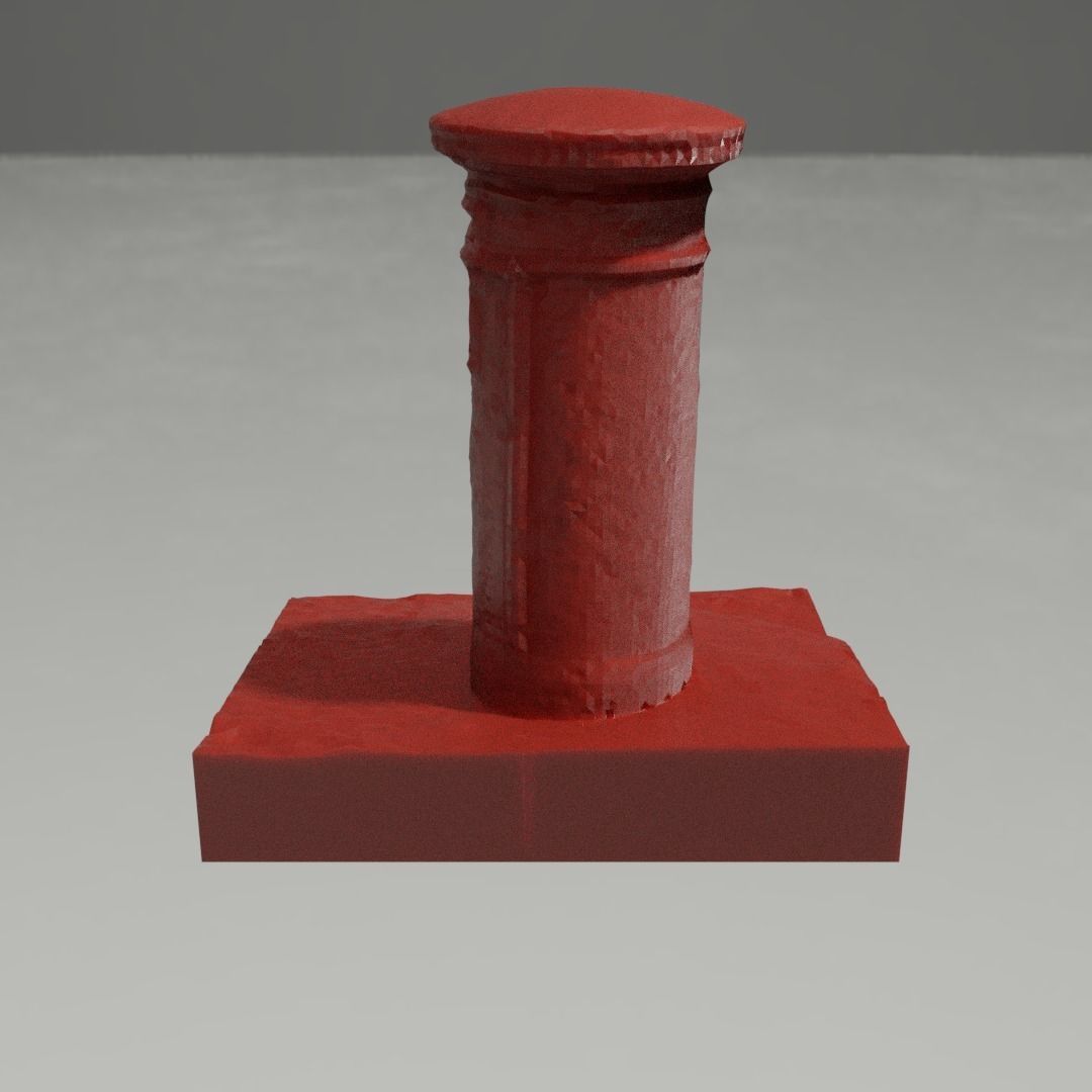 Photoscanned London Mail Post Service Box Free 3D print model_9