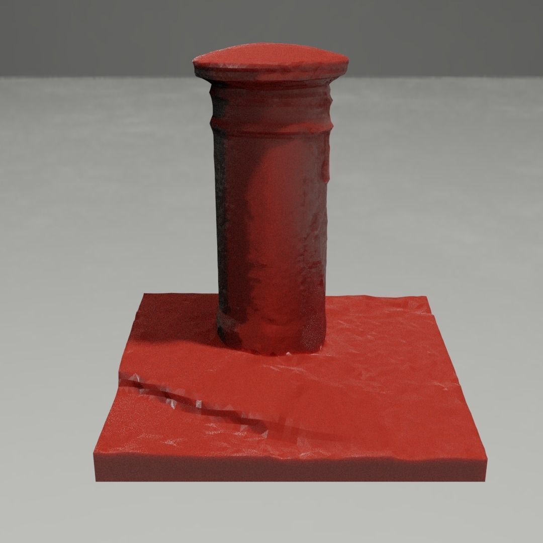 Photoscanned London Mail Post Service Box Free 3D print model_10