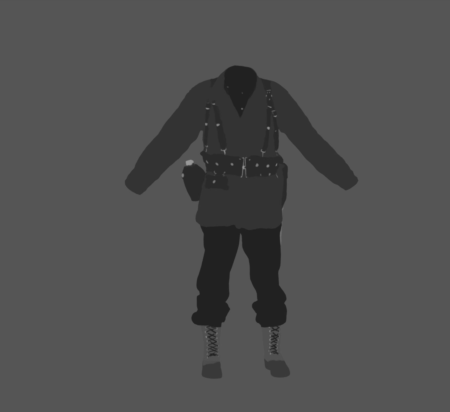 US American Uniform WW2 Photogrammetry Based 3D Scanned  Low-poly 3D model_6