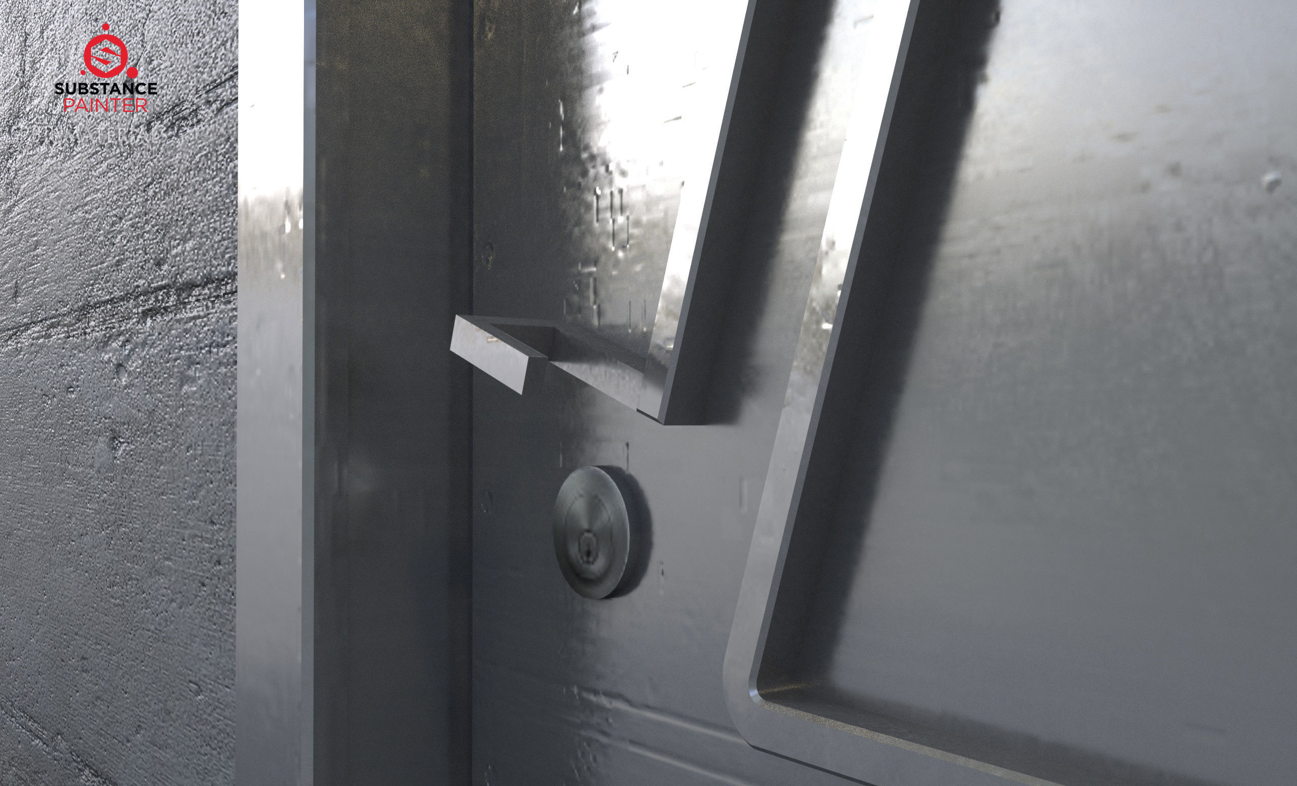    DOOR   WOMEN  and MEN  WC METAL DOOR DESIGN Low-poly 3D model_11