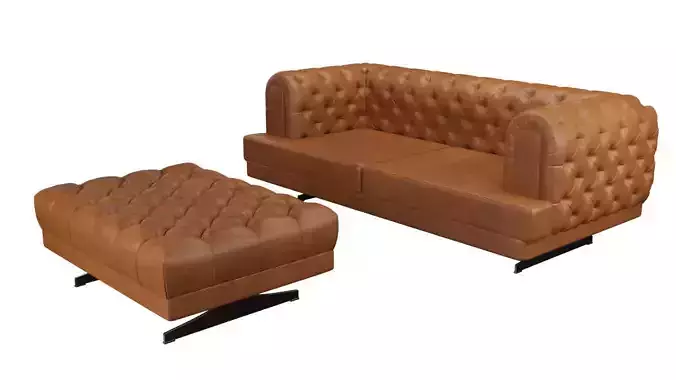 Royce Sofa and Puff