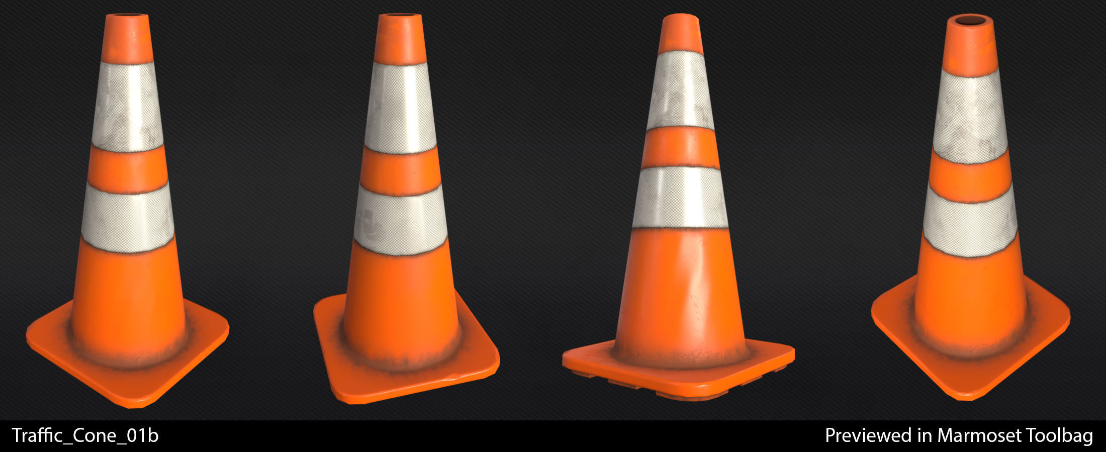 Traffic Cones - In-Game Ready Low-poly 3D model_8