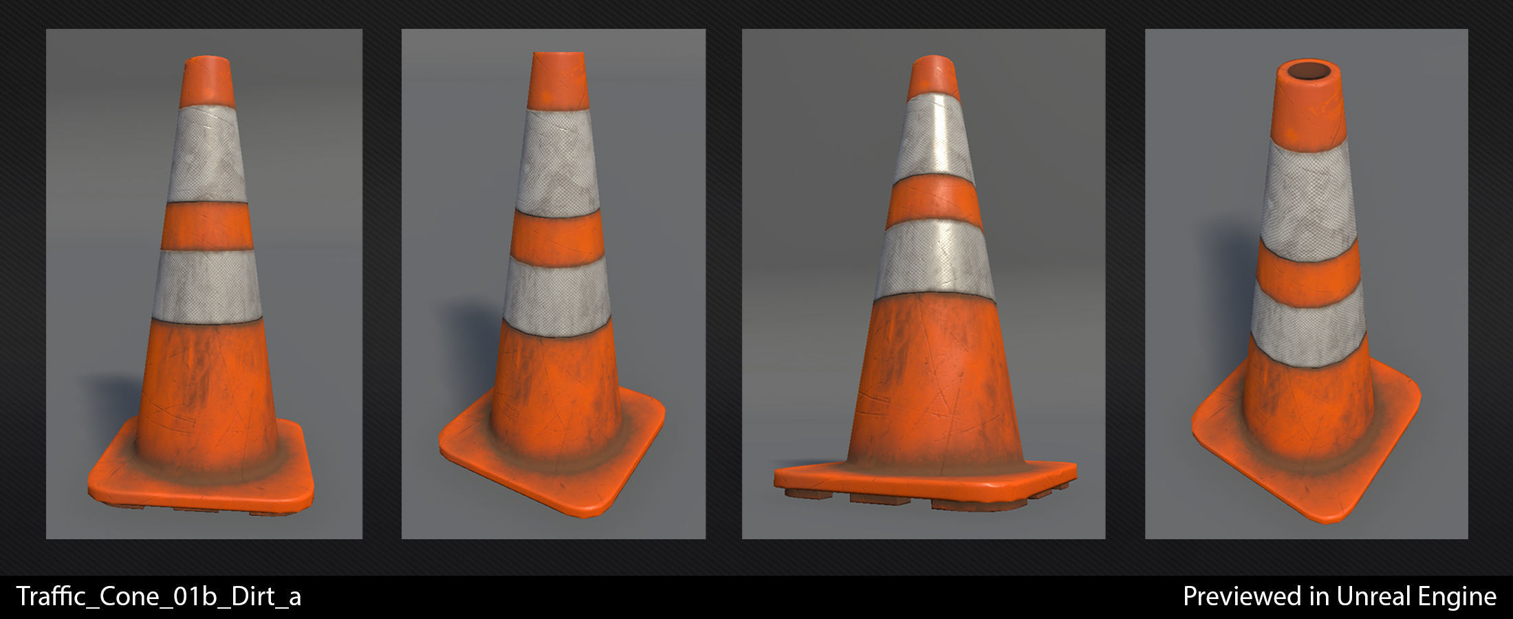 Traffic Cones - In-Game Ready Low-poly 3D model_12