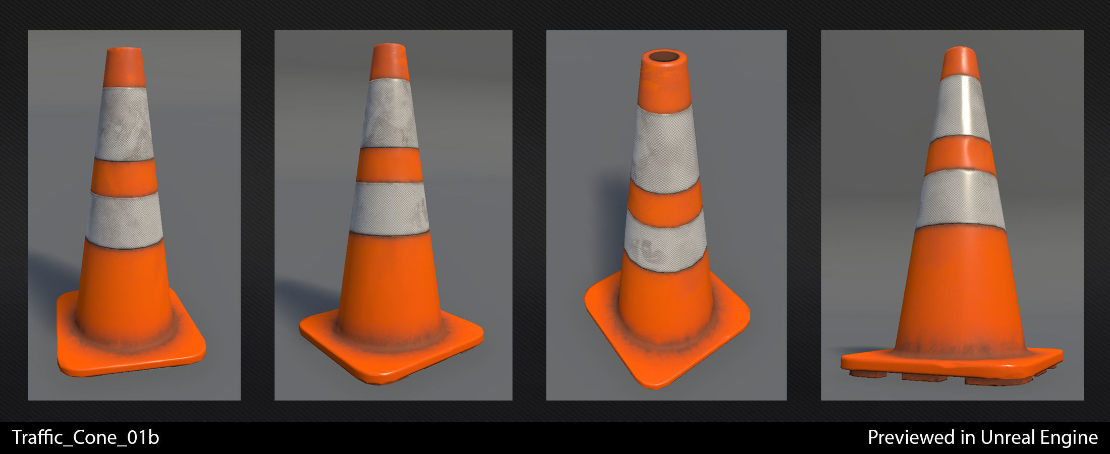 Traffic Cones - In-Game Ready Low-poly 3D model_13