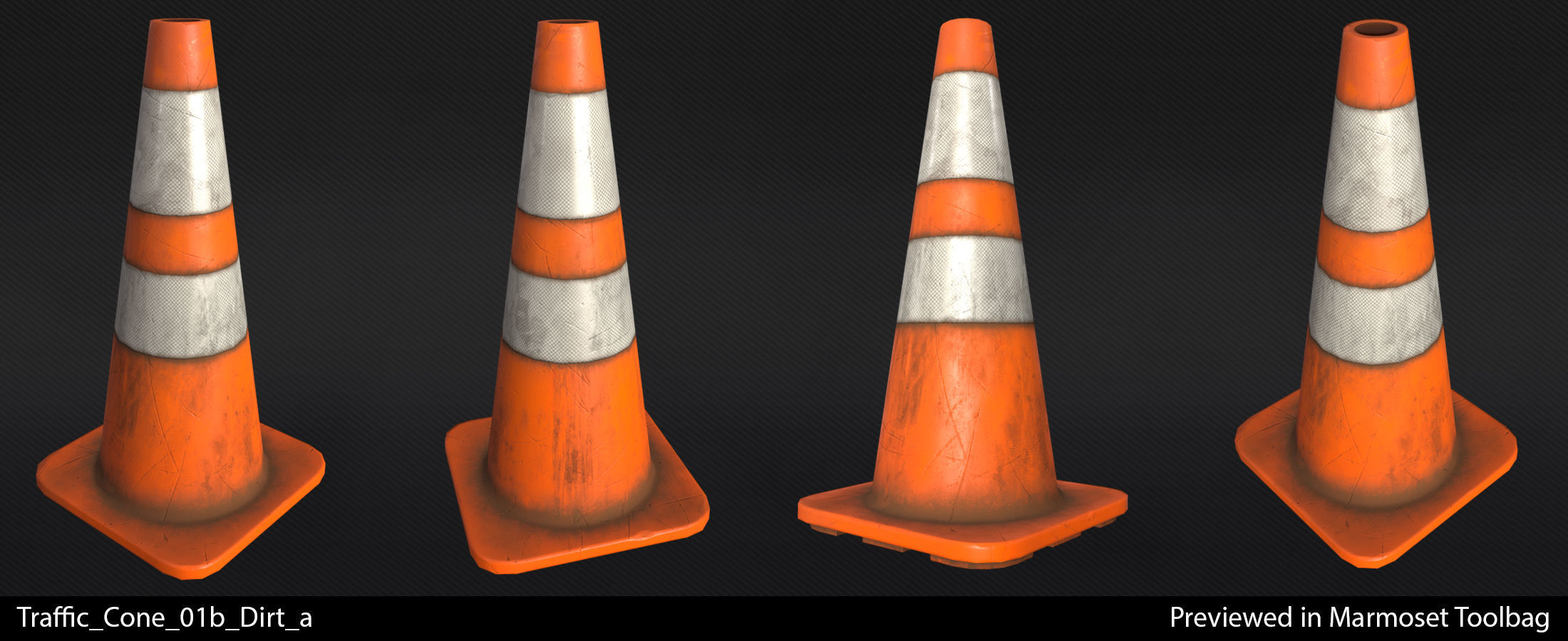 Traffic Cones - In-Game Ready Low-poly 3D model_6