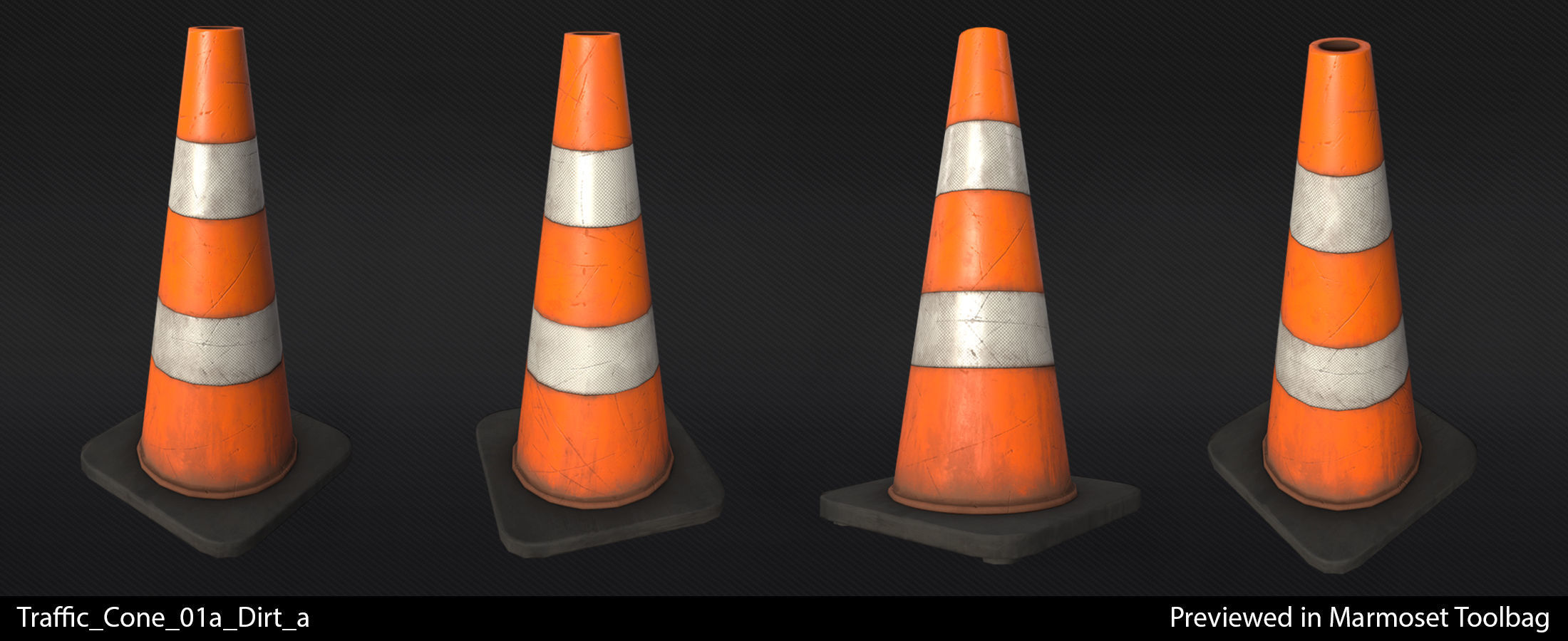 Traffic Cones - In-Game Ready Low-poly 3D model_1