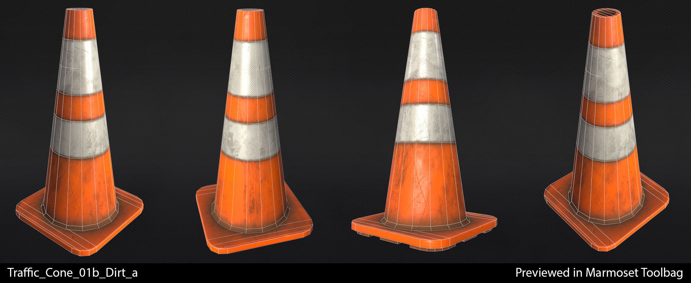 Traffic Cones - In-Game Ready Low-poly 3D model_7
