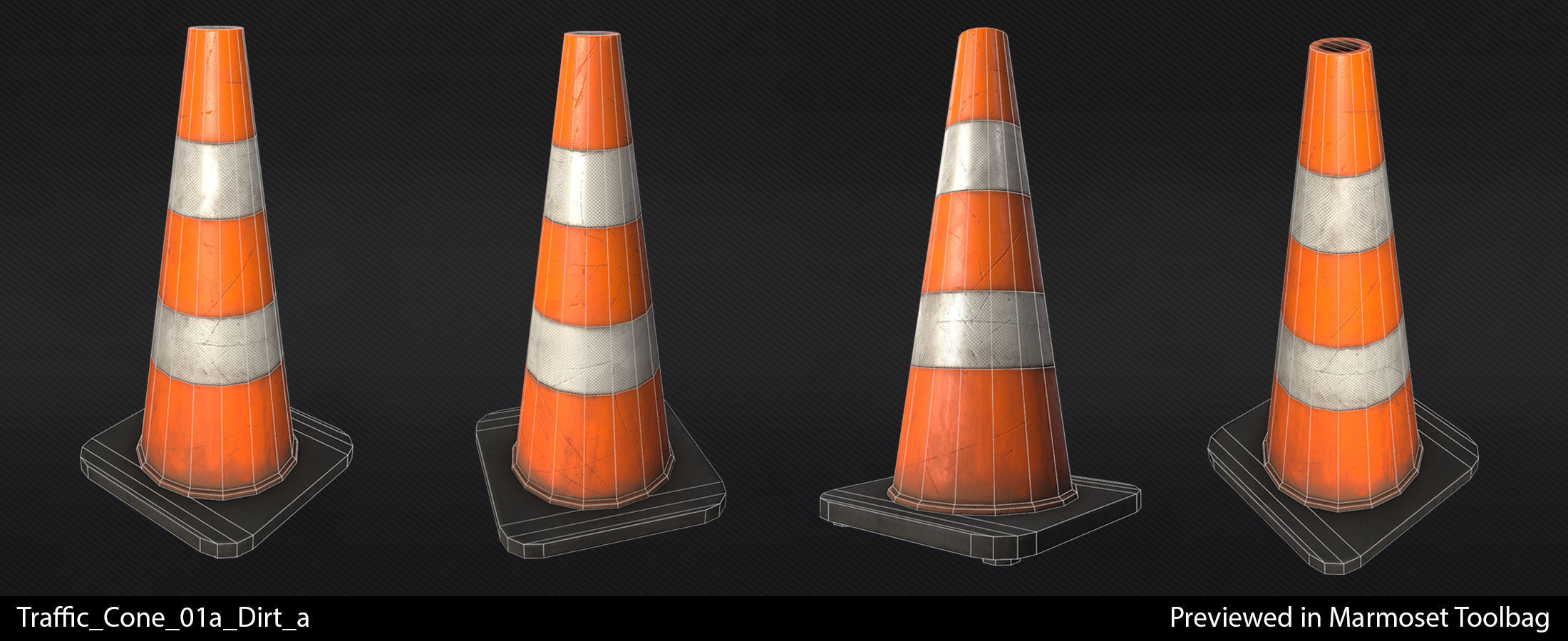 Traffic Cones - In-Game Ready Low-poly 3D model_3