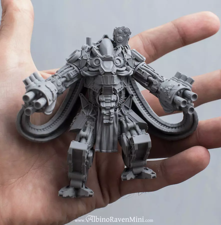 Heavy gun robot 3D print model_0