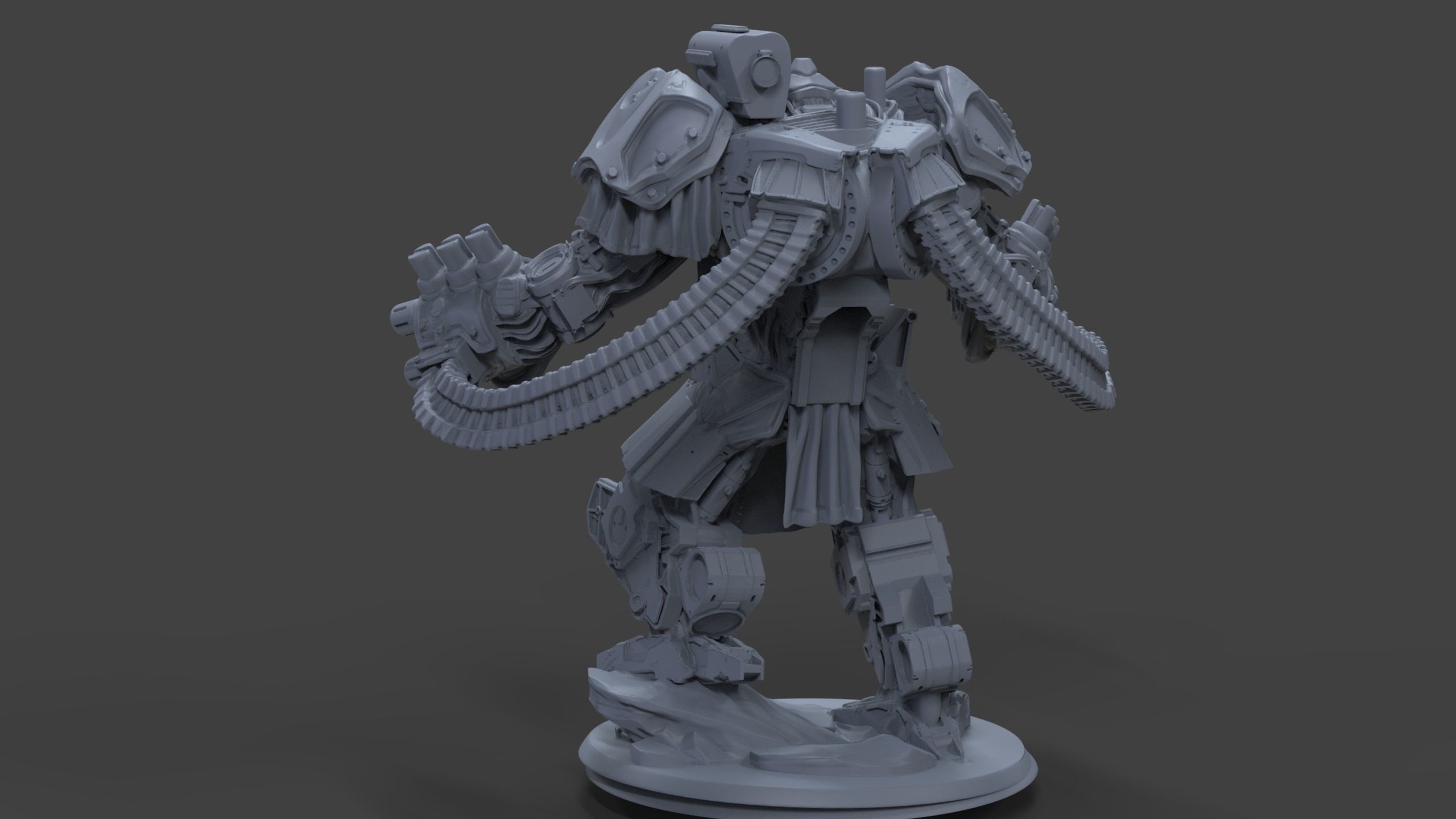 Heavy gun robot 3D print model_7