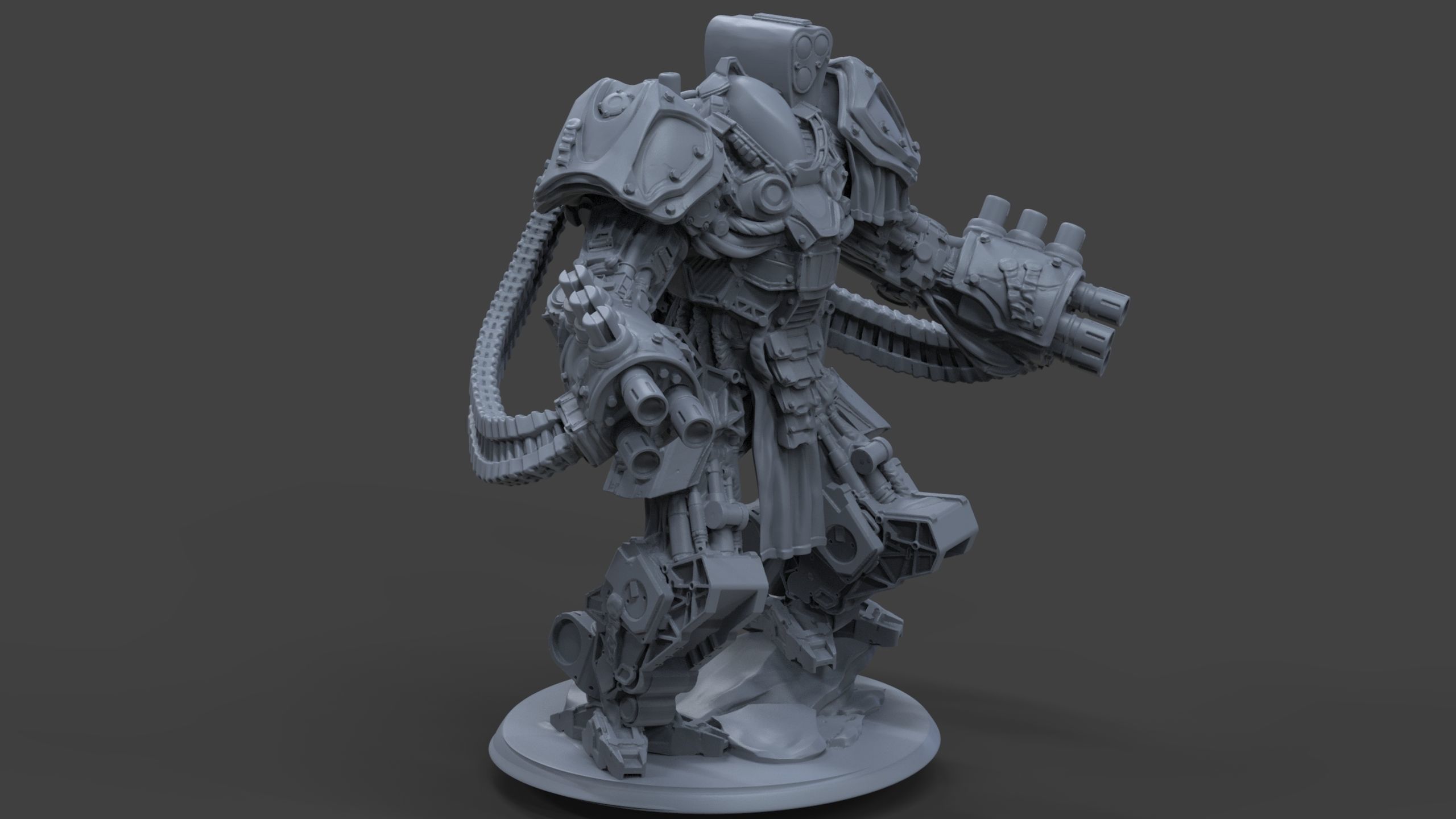 Heavy gun robot 3D print model_4