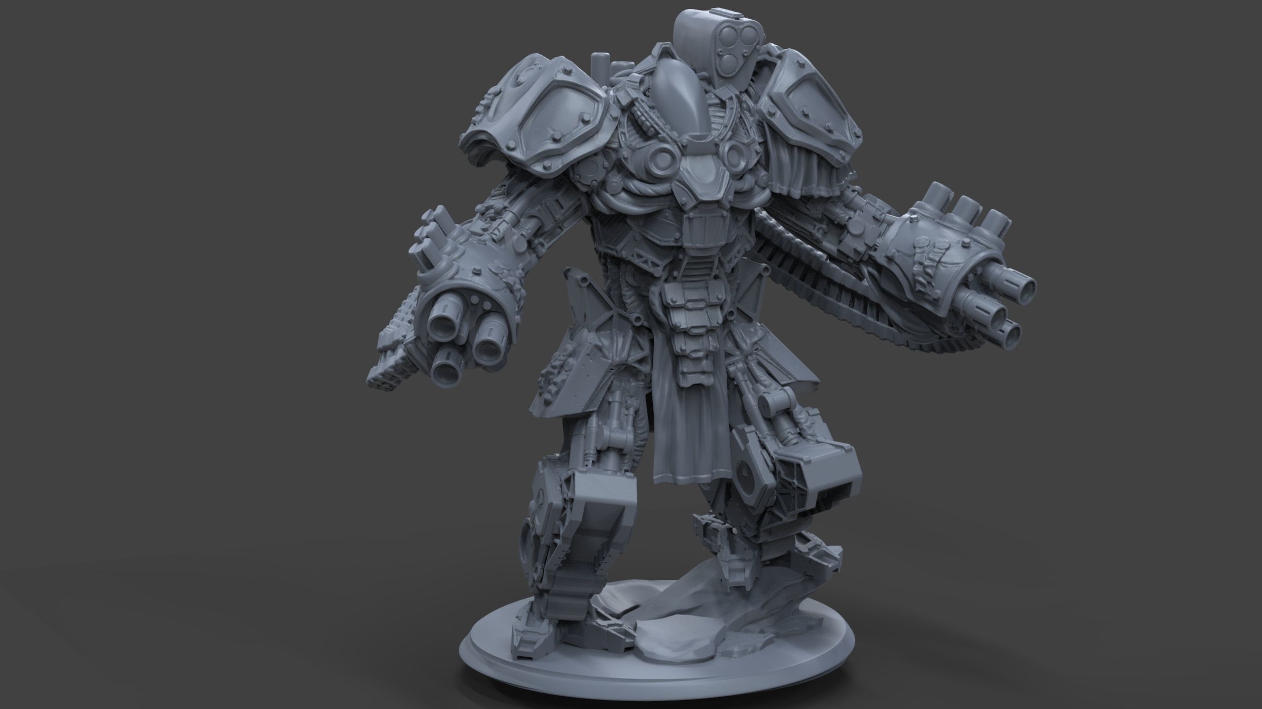 Heavy gun robot 3D print model_6