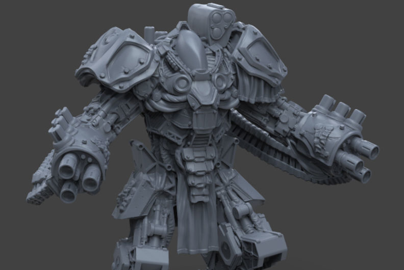 Heavy gun robot 3D print model_2