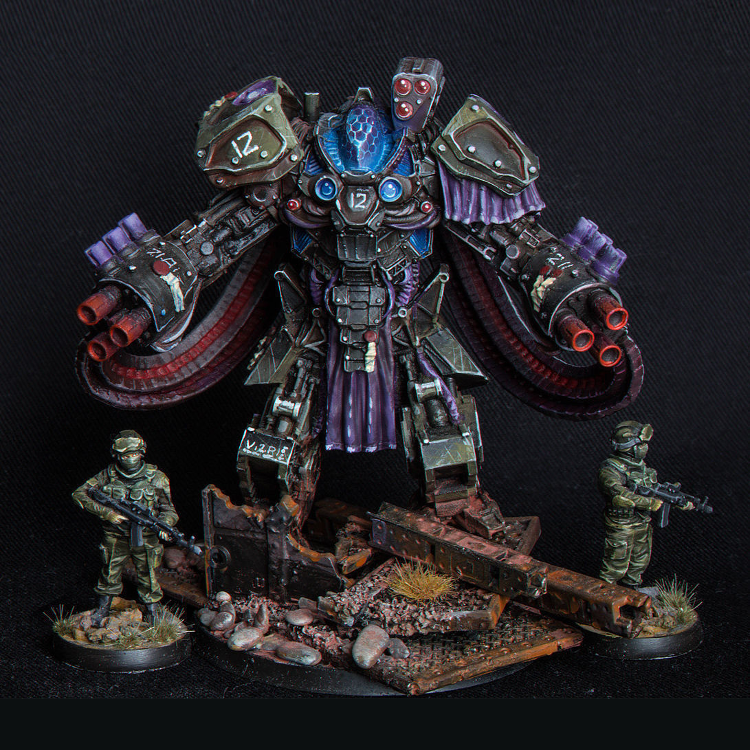 Heavy gun robot 3D print model_1