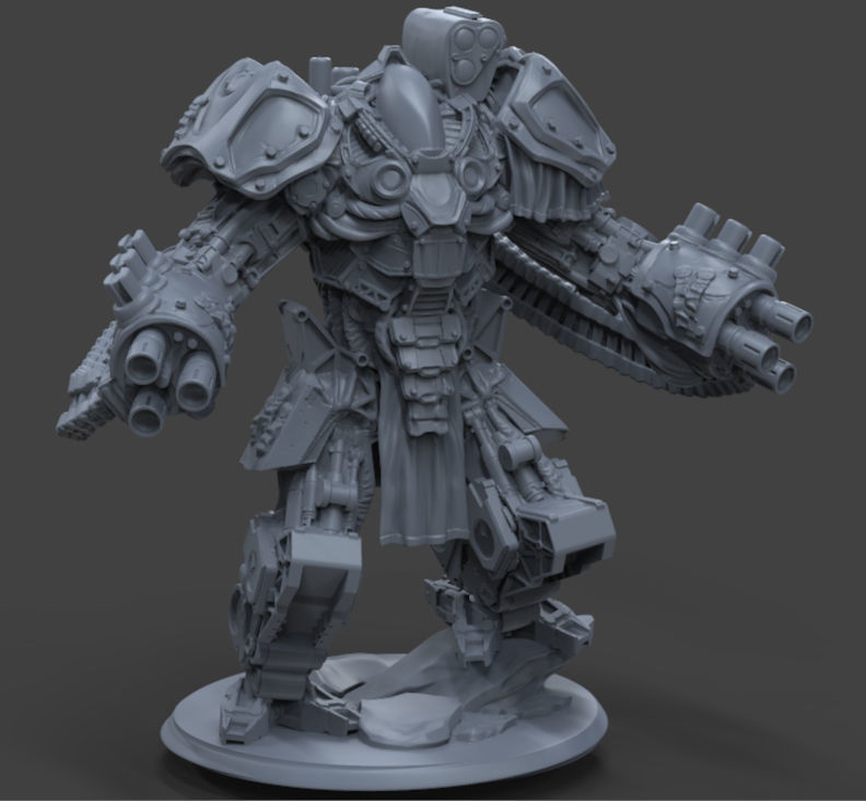 Heavy gun robot 3D print model_3