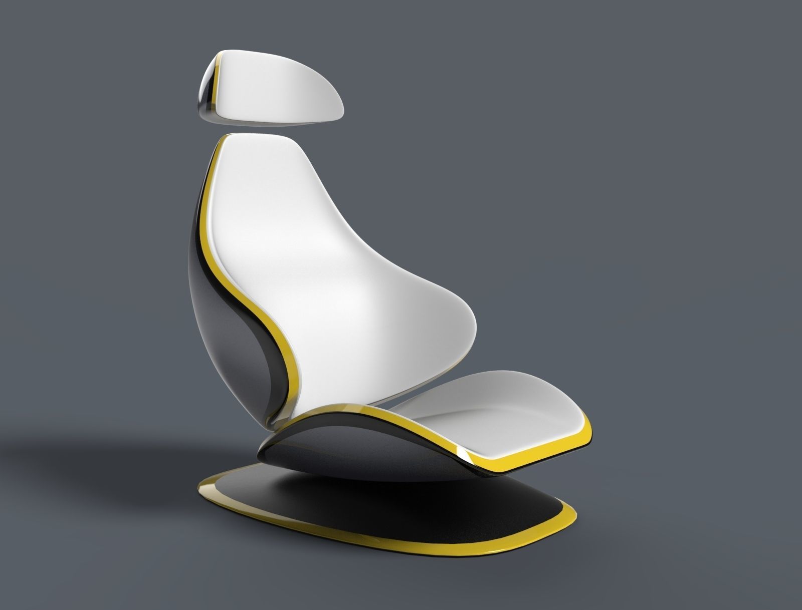 Elegant Car seat concept model 3D model_7