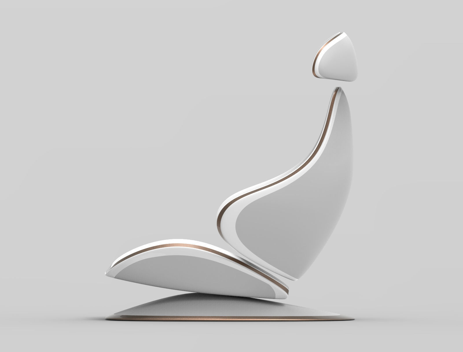 Elegant Car seat concept model 3D model_4