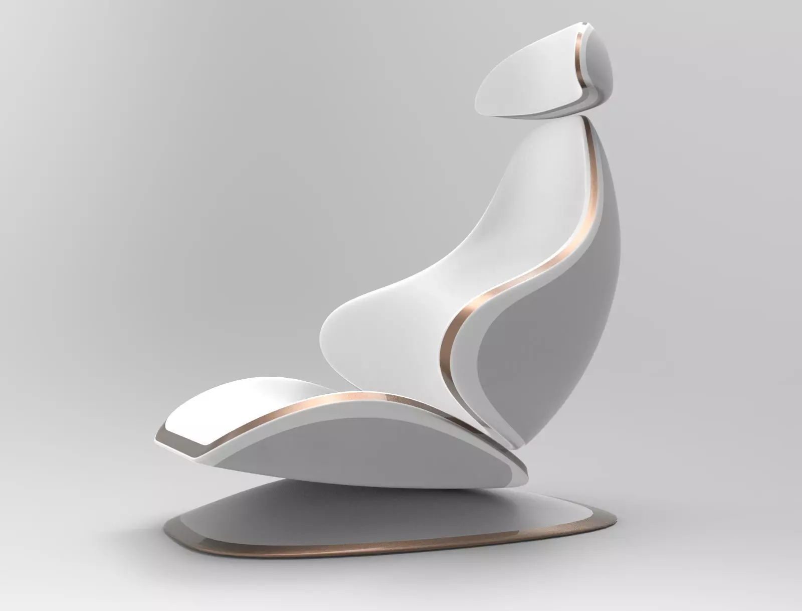 Elegant Car seat concept model 3D model_0