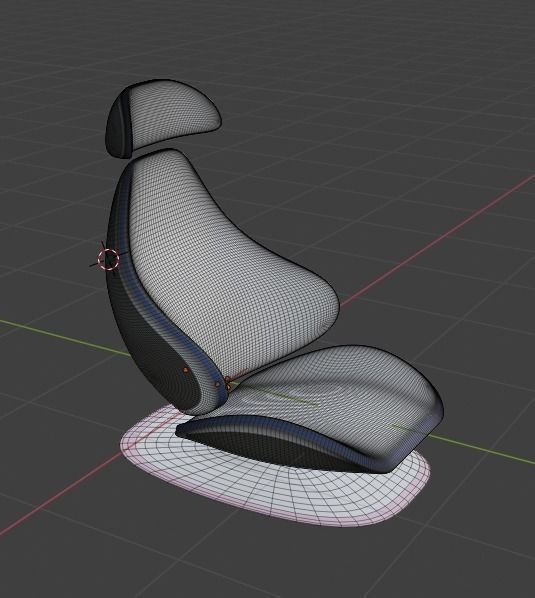 Elegant Car seat concept model 3D model_1
