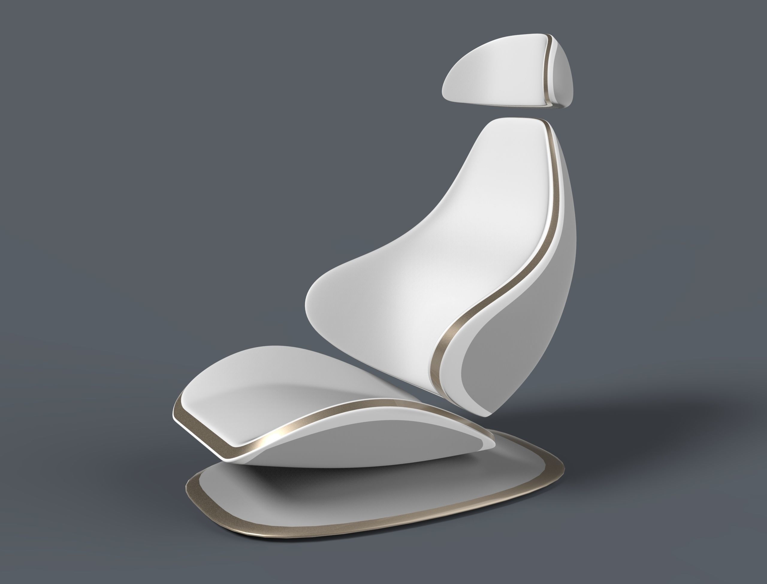 Elegant Car seat concept model 3D model_8