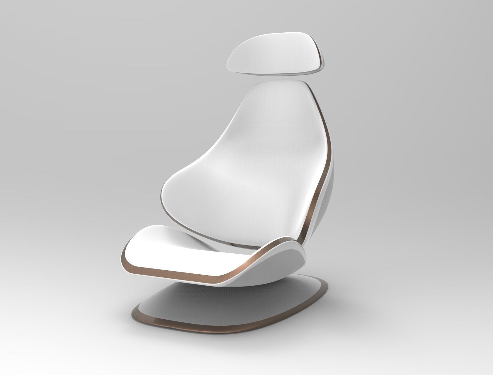 Elegant Car seat concept model 3D model_3