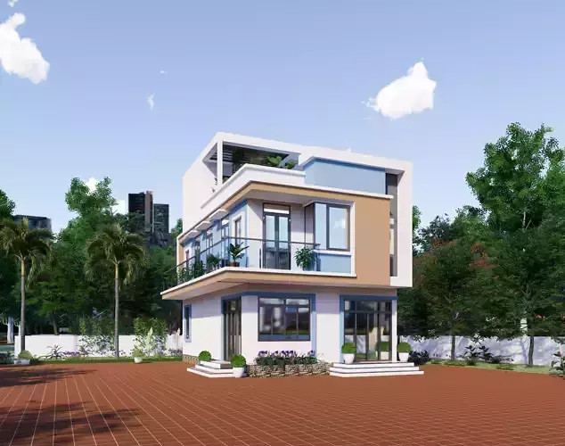 building modern house with two stories