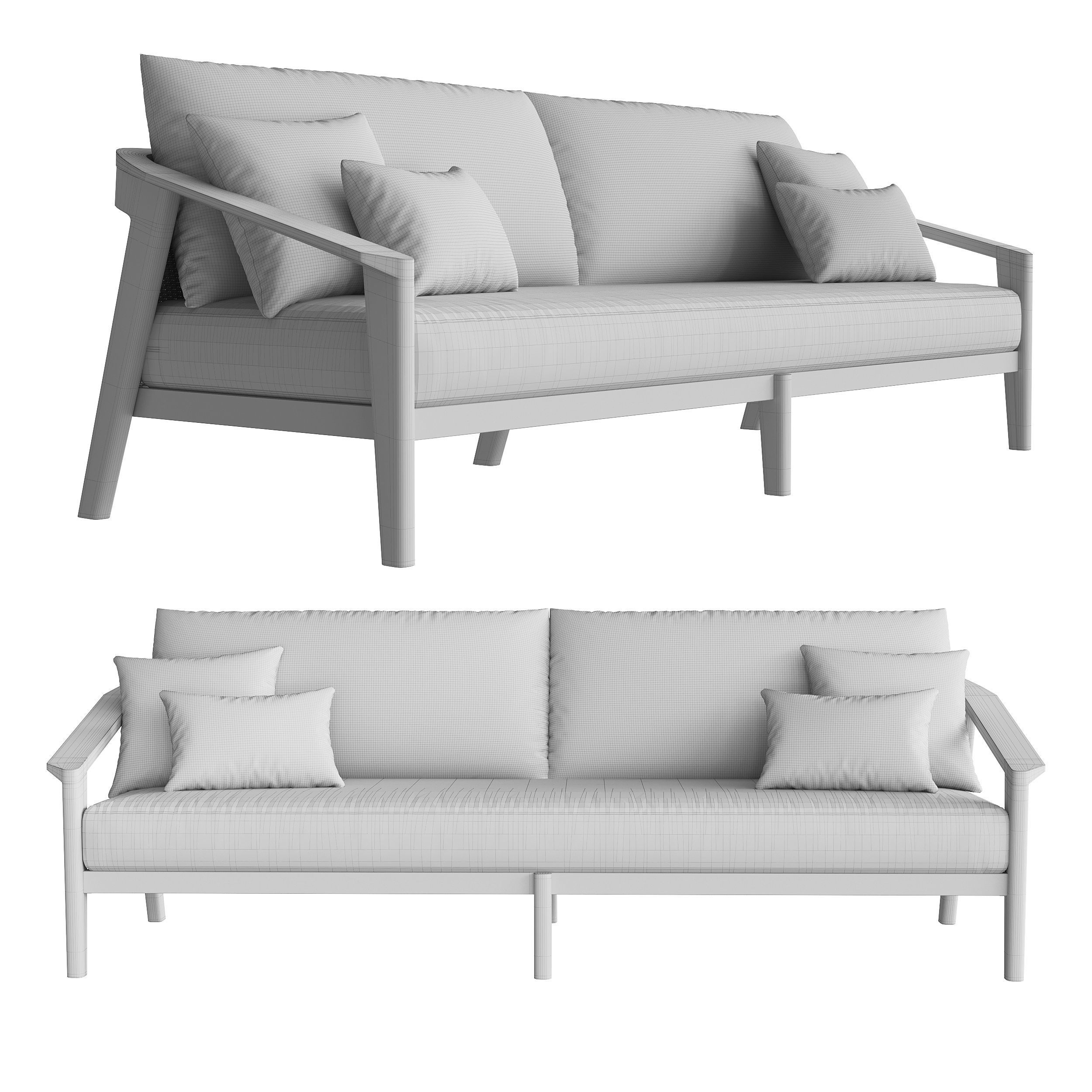 MALTA two chaise loungers on wheels 3D model_8